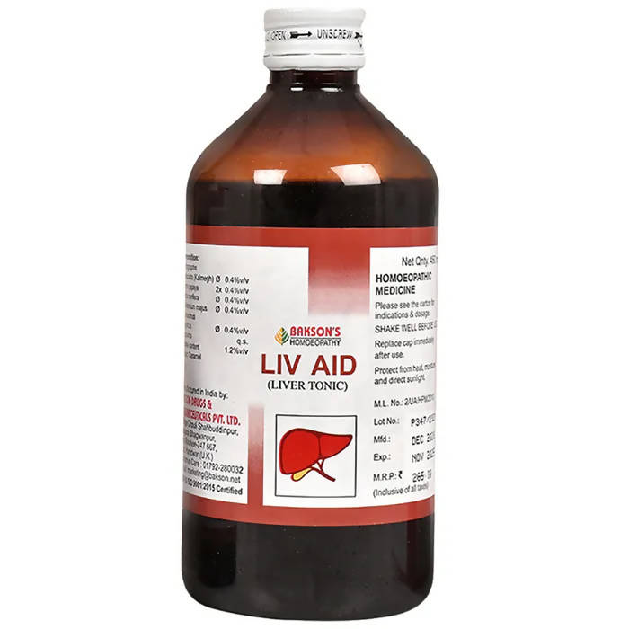 Bakson's Homeopathy Liv Aid Liver Tonic | Grocsy