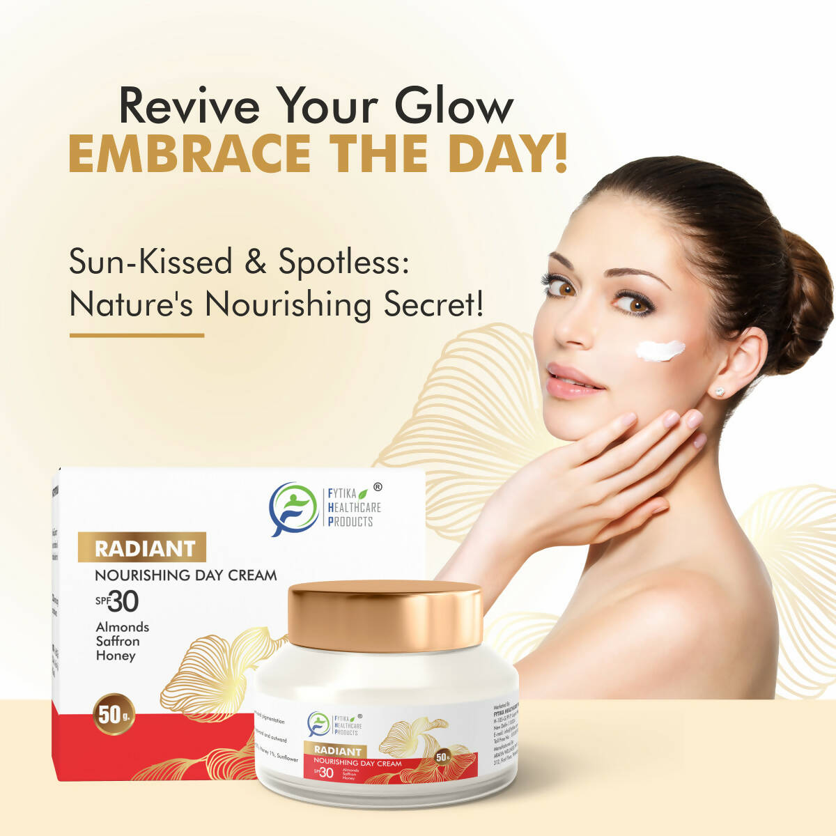 Fytika Radiant Nourishing Day Cream with Saffron, Almonds and Honey with SPF30 | Grocsy