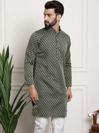 Sojanya Band Collar Ethnic Motifs Woven Design Kurta | Grocsy