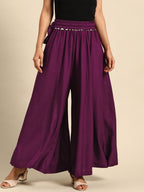 TAG 7 Women Flared Ethnic Palazzos | Grocsy