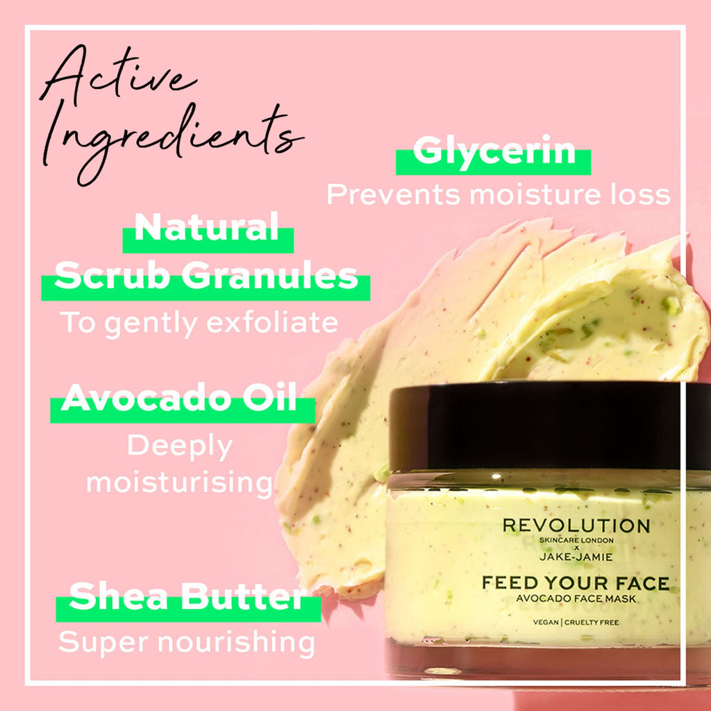 Makeup Revolution Skincare X Jake - Jamie Avocado Face Mask | Grocsy