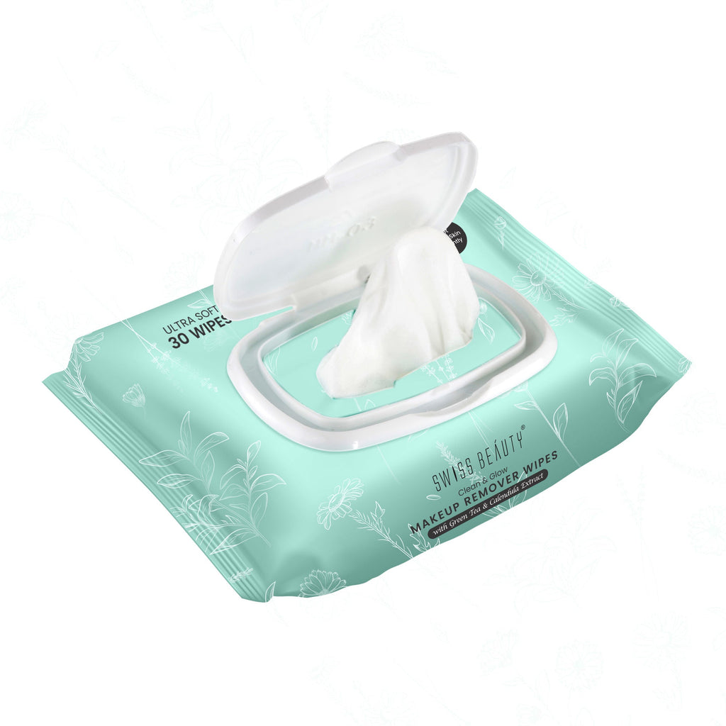 Swiss Beauty Clean And Glow Makeup Remover Wipes | Grocsy