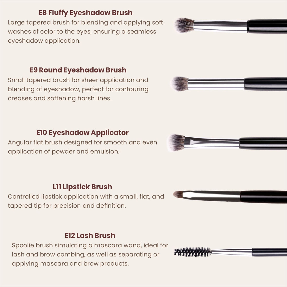 Matt Look Brush Chemistry Master Pro Artistry - Set of 12 | Grocsy