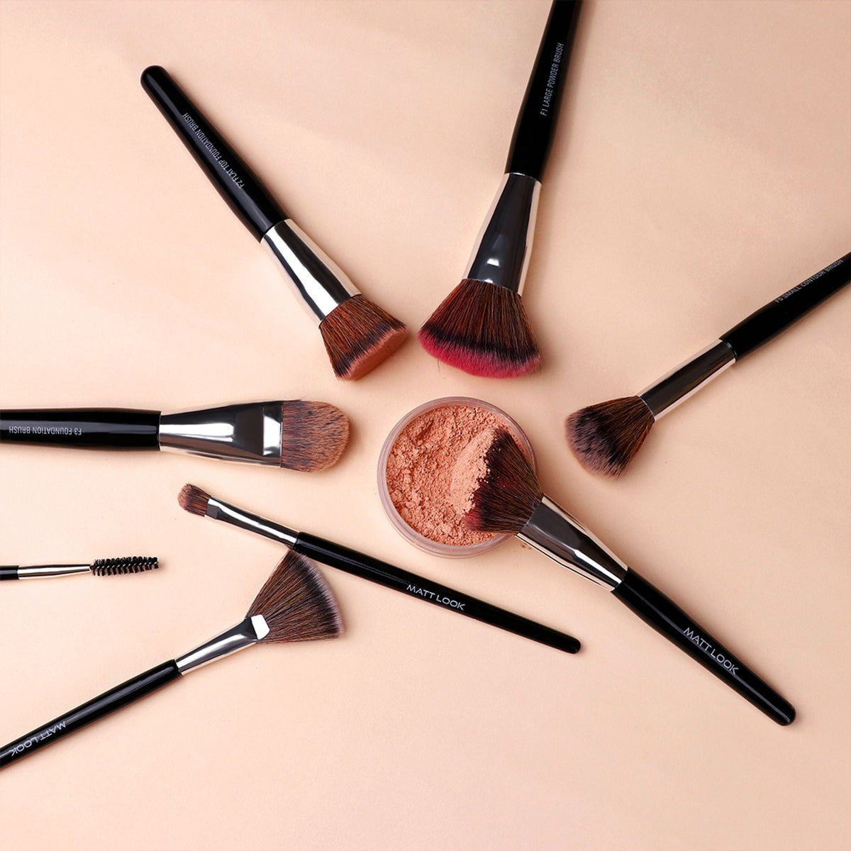 Matt Look Brush Chemistry Master Pro Artistry - Set of 12 | Grocsy
