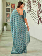 Tikhi Imli Geometric Woven Design Saree | Grocsy