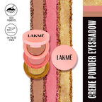 Lakme 9 To 5 Eyeconic Cream Powder Eyeshadow Stack - Golden Hour Goddess | Grocsy