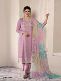Anaita Purple Moonga Silk Stitched Suit with Embroidery Sequence Work | Grocsy