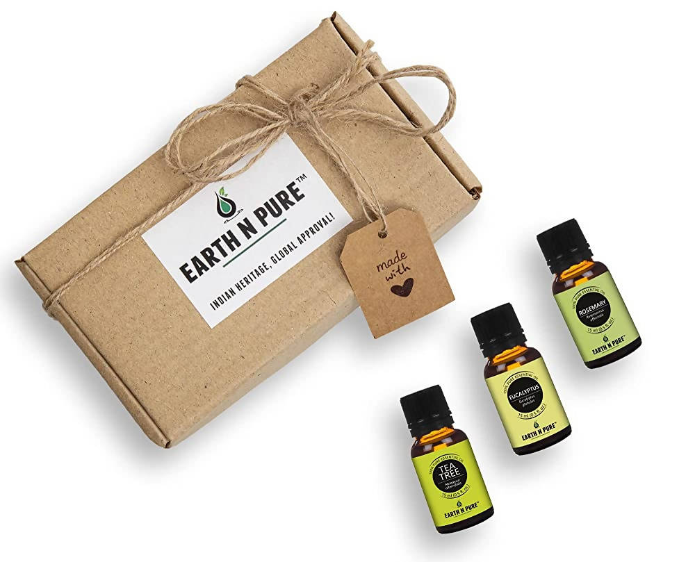 Earth N Pure Essential Oils (Eucalyptus, Rosemary & Tea Tree) | Grocsy
