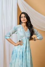 Joban Fashion Blue Tie & Dye Kurta Pant Set | Grocsy