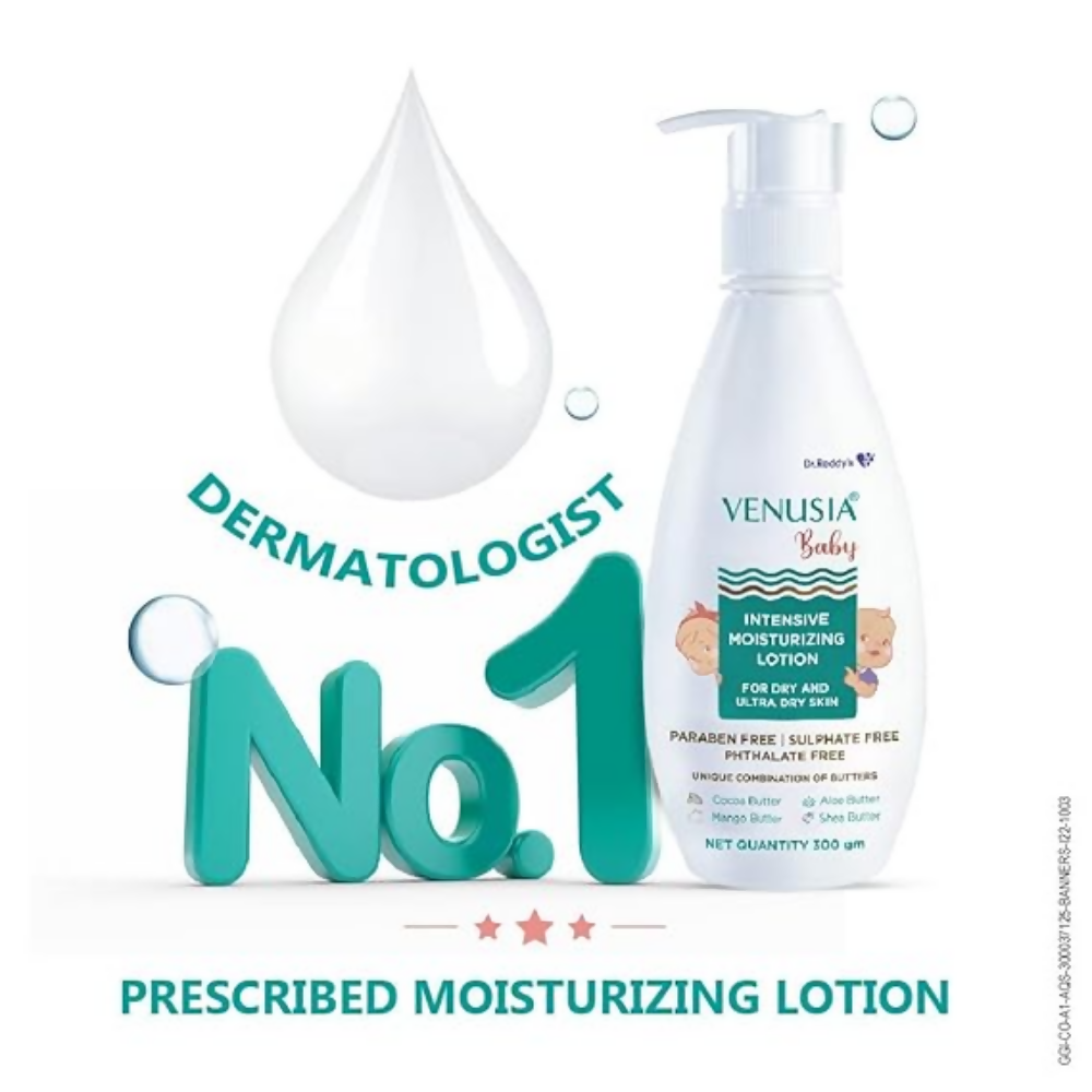 Dr. Reddy's Venusia Baby Intensive Moisturizing Lotion | For Dry & Ultra Dry Skin | Paraben, Sulphate & Phthalate-Free | Grocsy