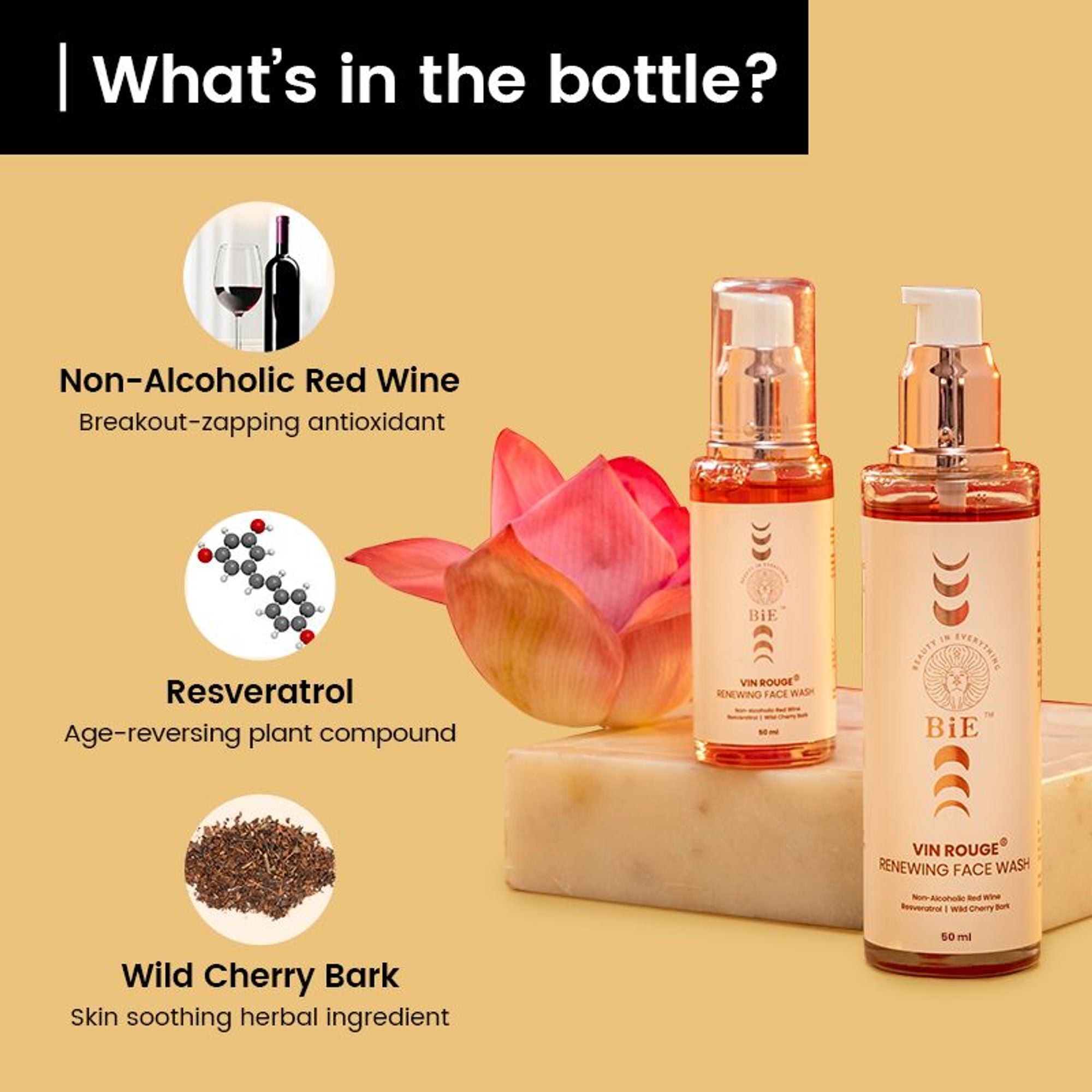 BiE Vin Rouge- Renewing Face Wash | Grocsy