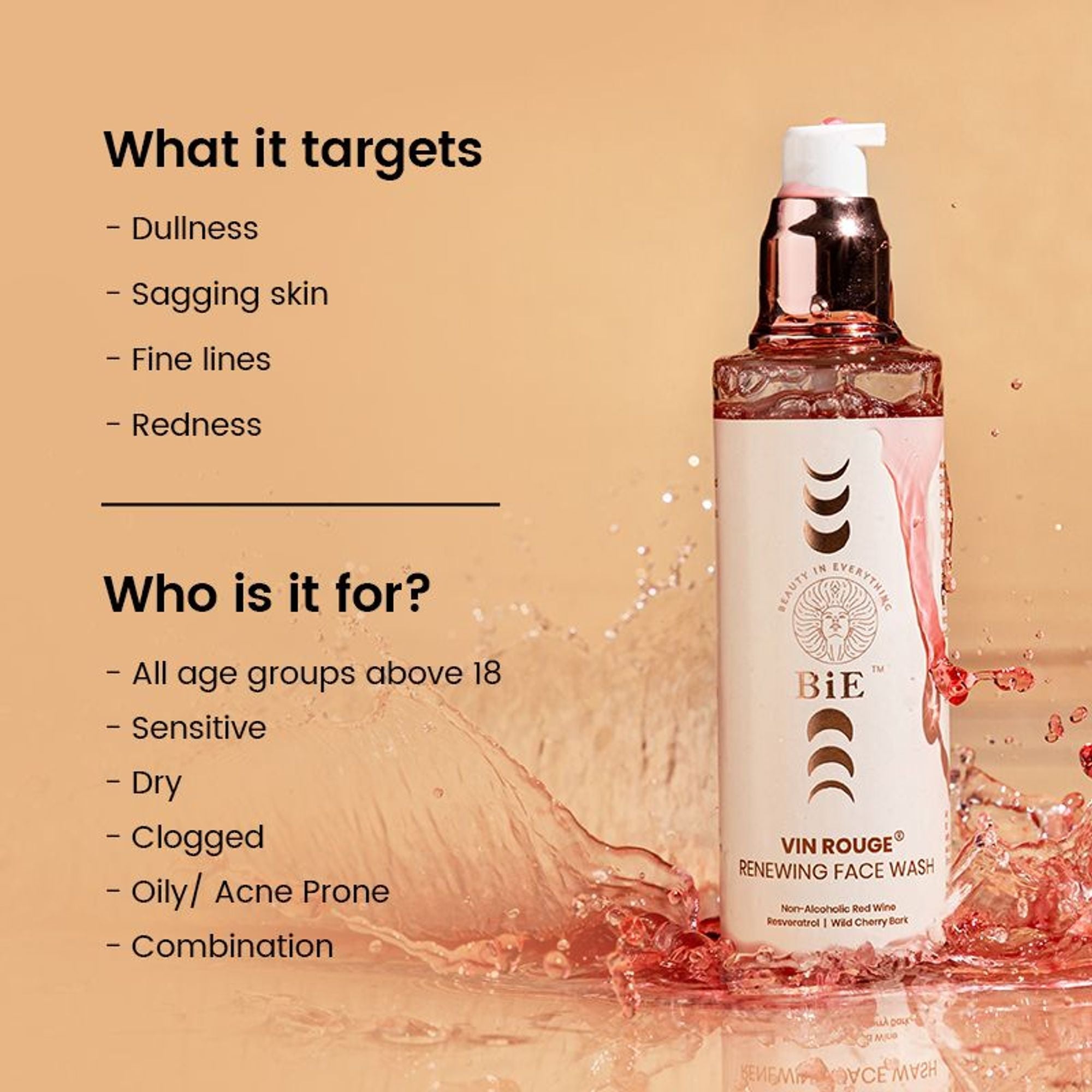 BiE Vin Rouge- Renewing Face Wash | Grocsy