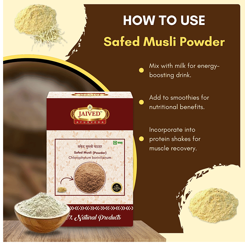 Jaived Ayurveda Safed Musli Powder | Grocsy