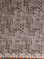Tikhi Imli Brown & White Poly Georgette Printed Saree | Grocsy