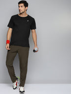 Alcis Men Black Slim Fit Running T-shirt | Grocsy