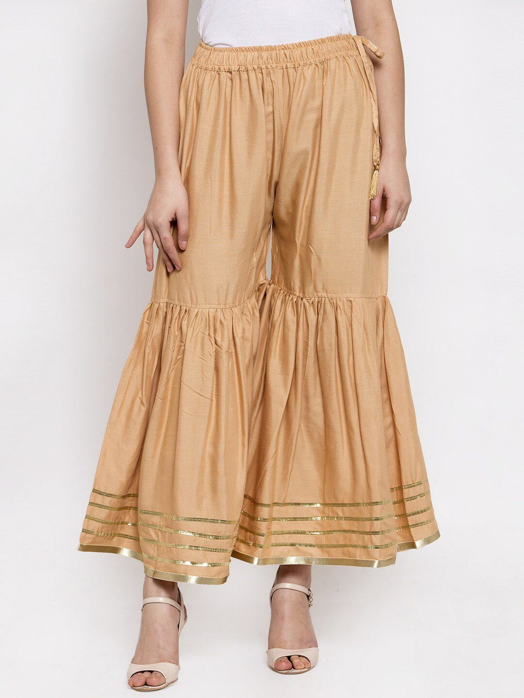 TAG 7 Women Flared Regular Palazzos | Grocsy