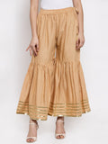 TAG 7 Women Flared Regular Palazzos | Grocsy
