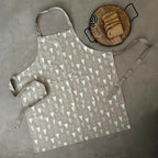 Oak & Lily 100% Cotton Kitchen Apron-Red Heart | Grocsy