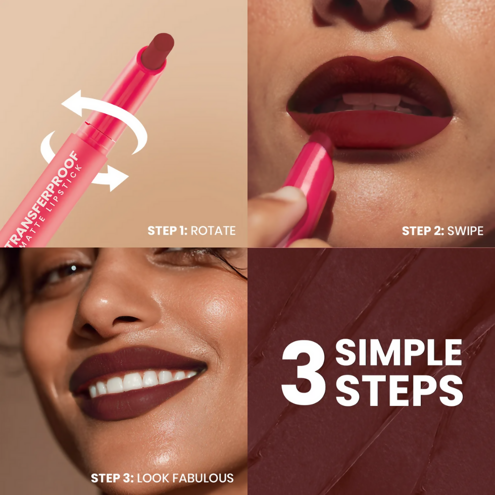 NY Bae Transfer-proof Matte Crayon Lipstick – Scarlet 01 | Grocsy