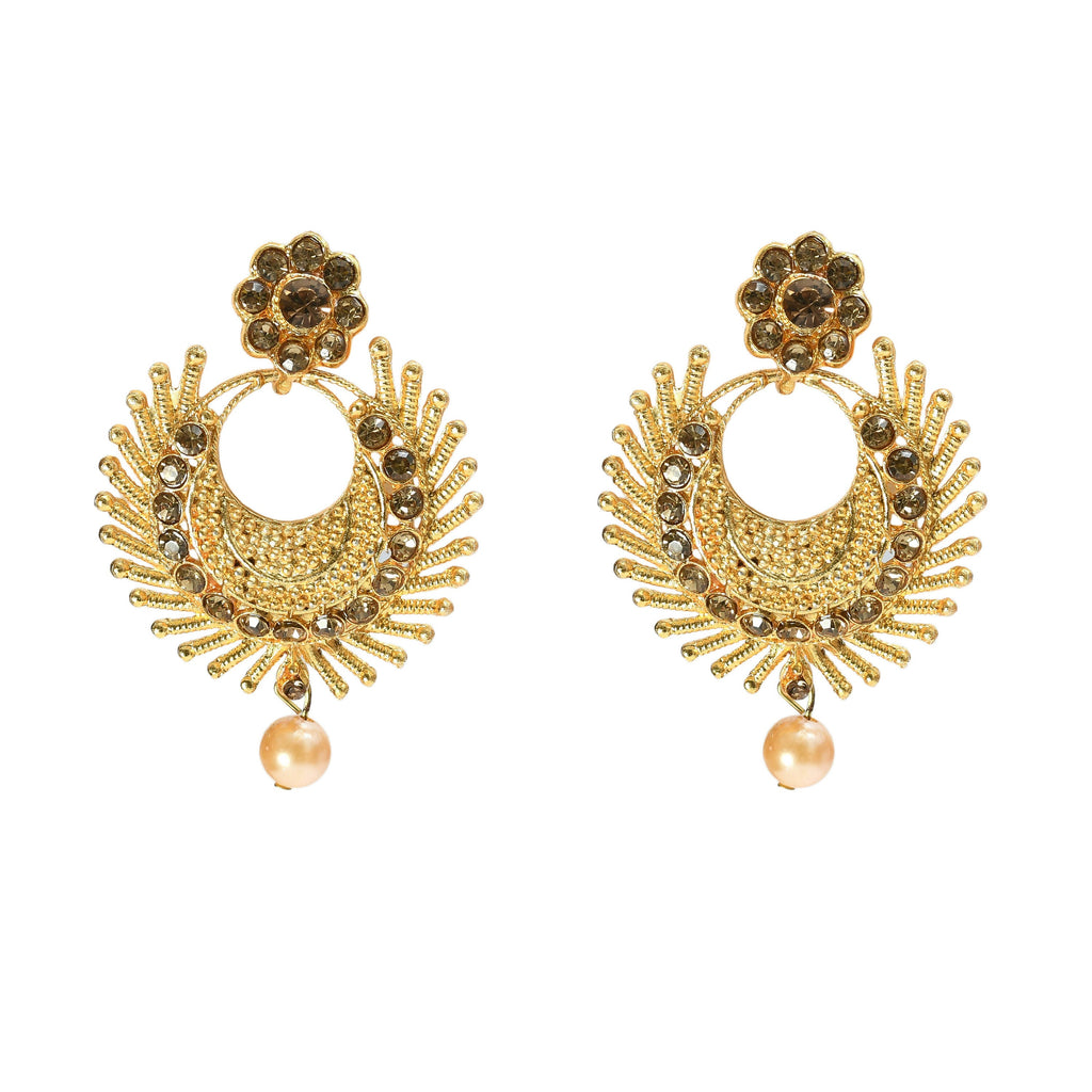 Mominos Fashion Johar Kamal Gold-Polished Brass Finish Long Necklace For Women (Golden) | Grocsy