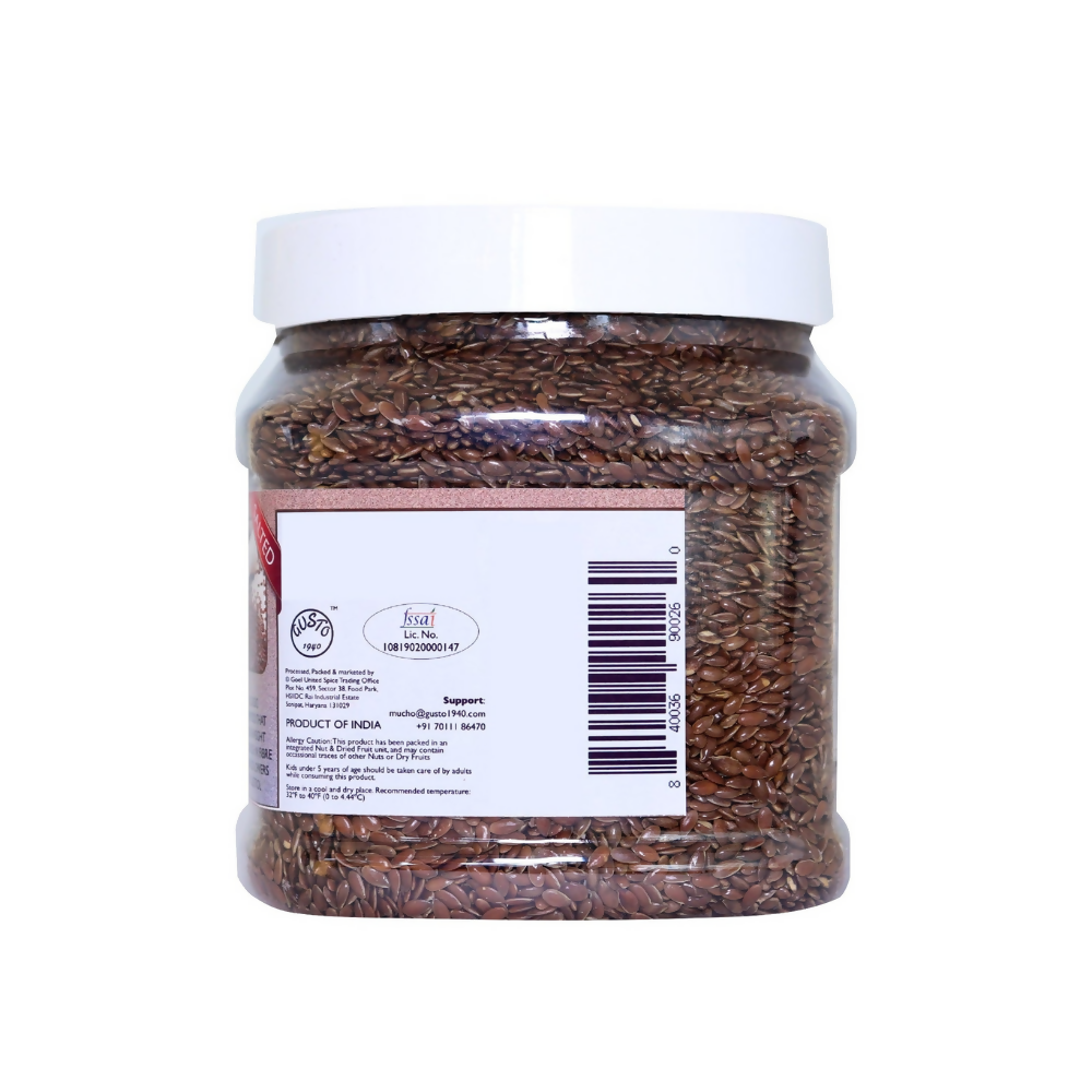 Tassyam Organics Salted Flax Seeds - Jar | Grocsy
