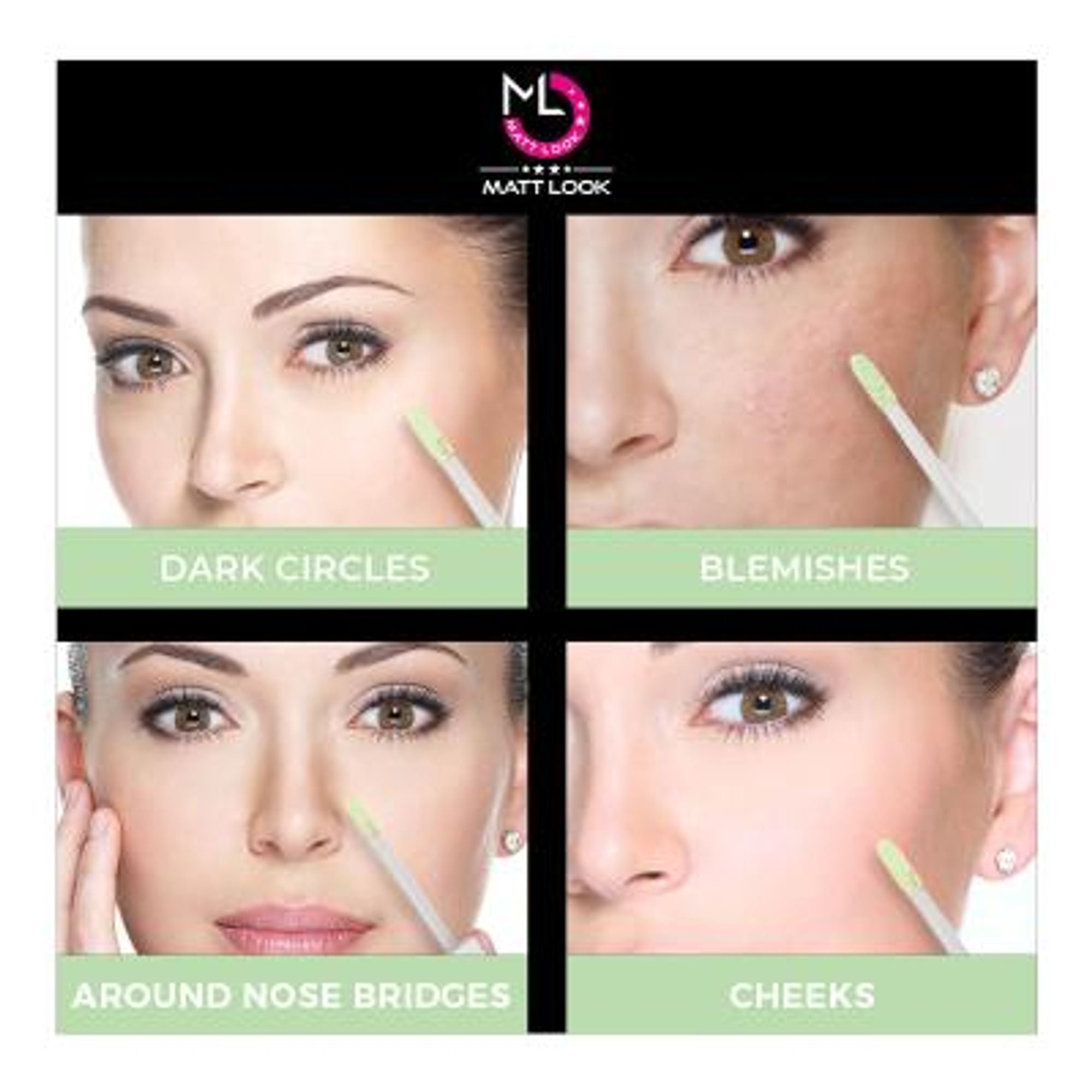 Matt Look Truly Matte Ultimate Cover Concealer - Green | Grocsy
