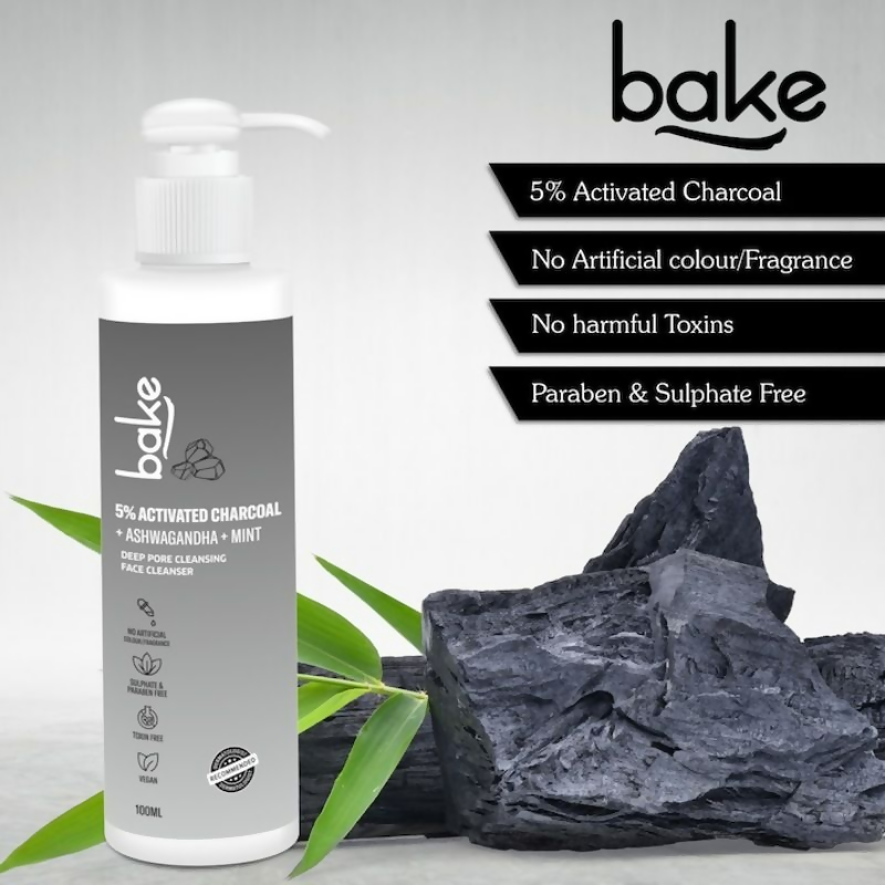 Bake 5% Activated Charcoal Face Cleanser | Grocsy