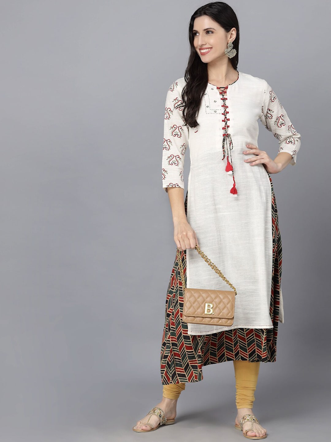 HERE&NOW Women Ethnic Motifs Printed Kurta | Grocsy