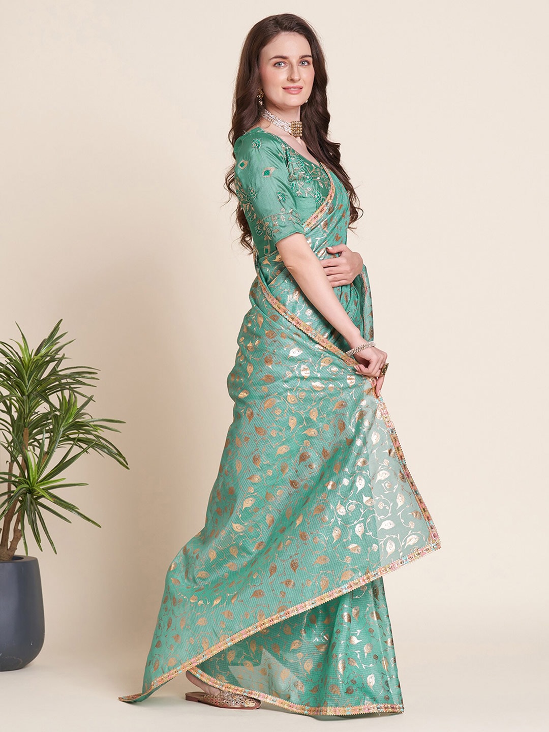 Saree Mall Floral Printed Sarees | Grocsy