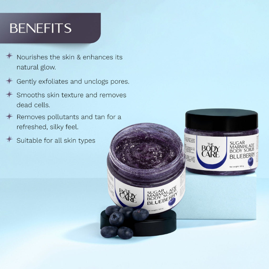 The Body Care Blueberry Marmalade Sugar Scrub | Grocsy