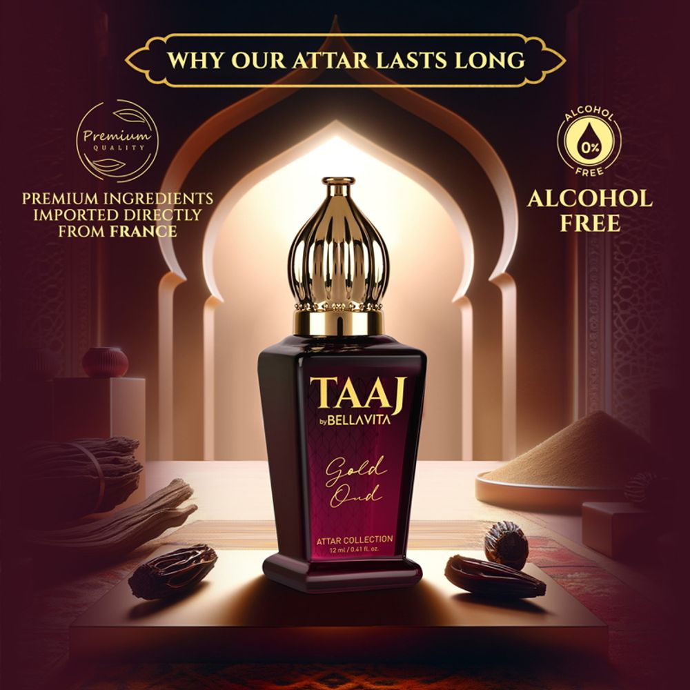 Taaj by Bella Vita Gold OUD Attar | Grocsy