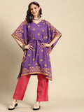 Sangria Women Ethnic Motifs Printed Kaftan Kurta | Grocsy