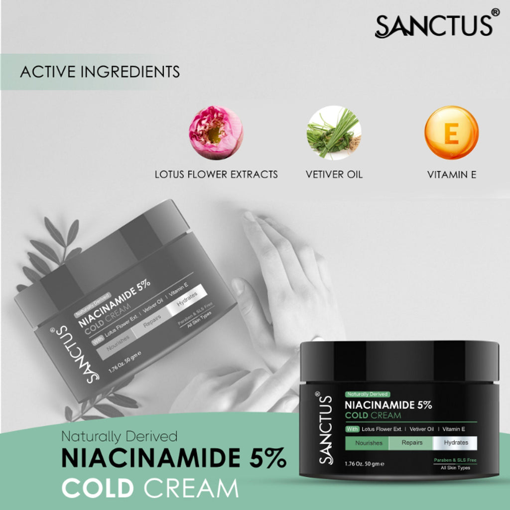 SANCTUS Moisturizing 5% Niacinamide Cold Cream | Grocsy