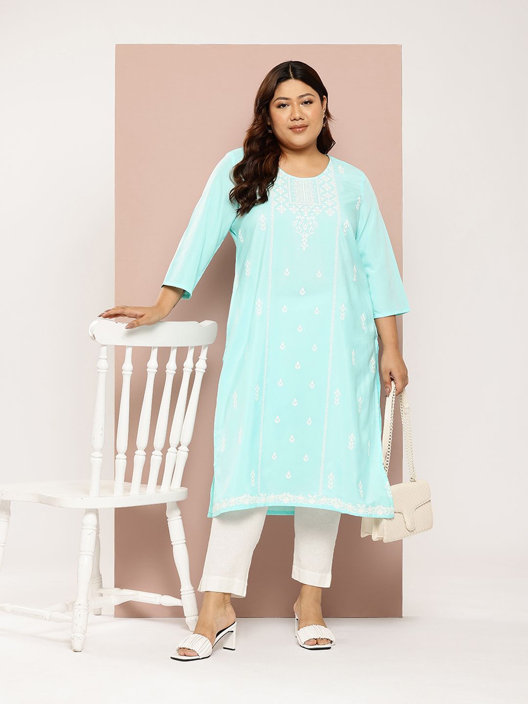 Sztori Plus Size Ethnic Motifs Printed Kurta | Grocsy