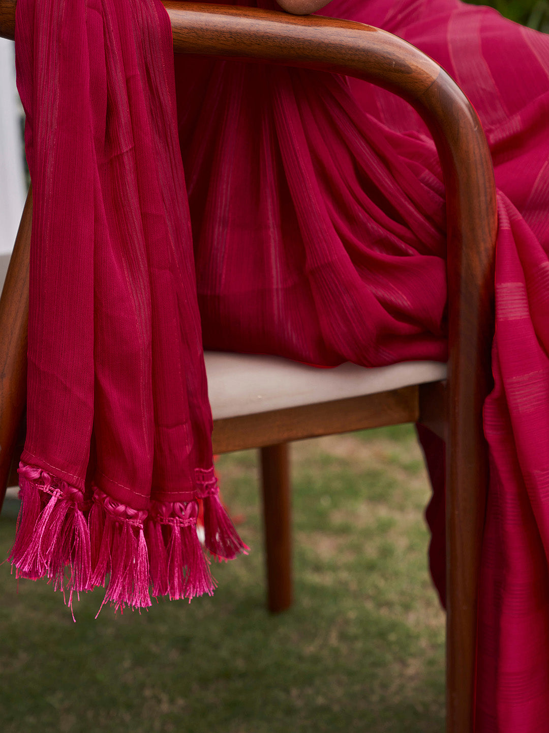 Tikhi Imli Striped Satin Ready to Wear Saree | Grocsy