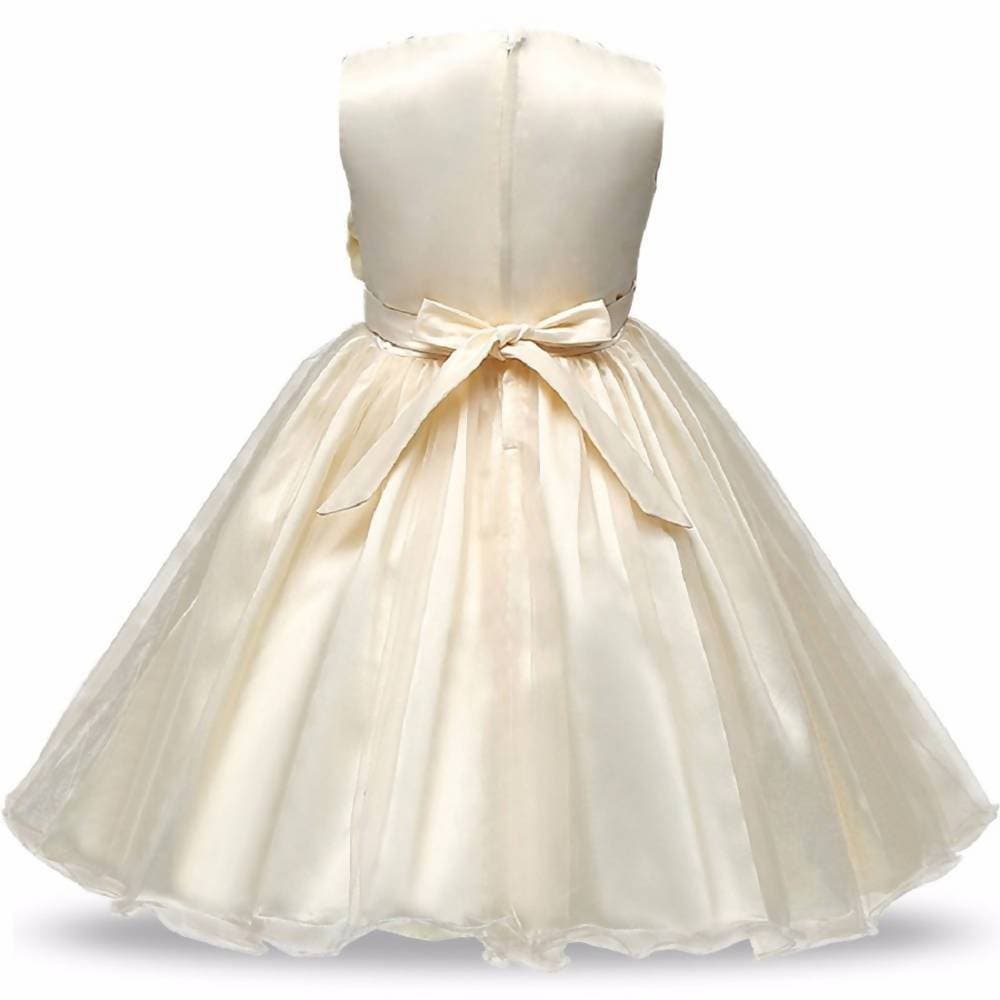 Asmaani Baby Girl's Gold Part Wear Full Length Dress (AS-DRESS-22046) | Grocsy
