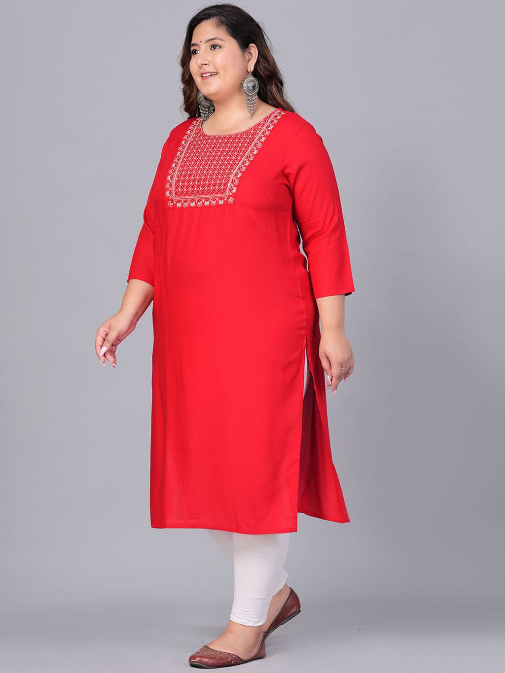 Sztori Women Yoke Design Thread Work Kurta | Grocsy