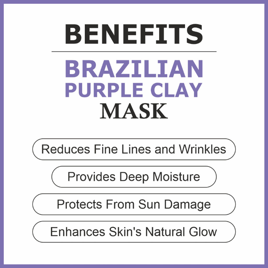 She Essentials Brazilian Purple Clay Mask For Brightening Skin | Grocsy