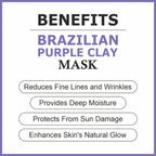 She Essentials Brazilian Purple Clay Mask For Brightening Skin | Grocsy