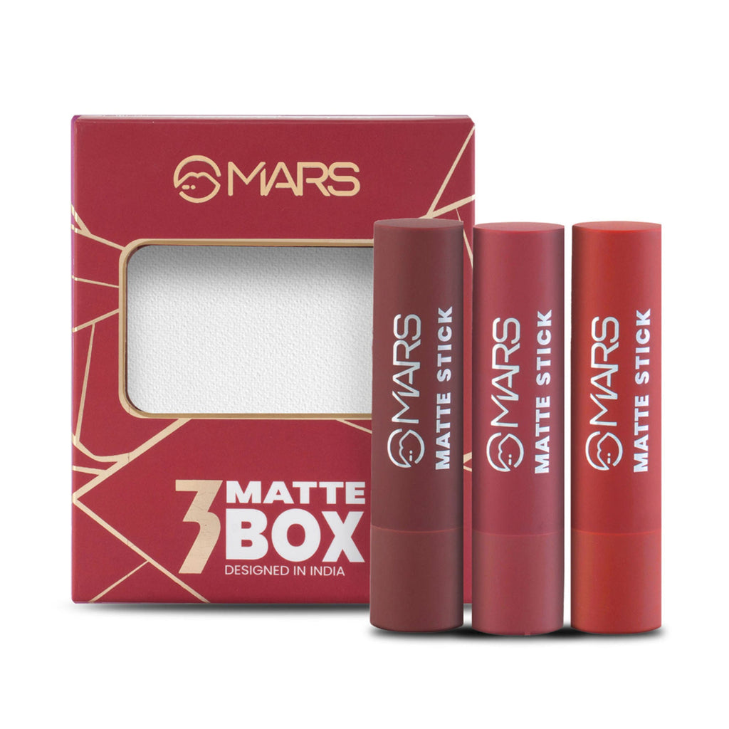MARS Cosmetics Matte Lipsticks Box - 01 Reds and Maroons | Grocsy