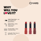 MARS Cosmetics Matte Lipsticks Box - 01 Reds and Maroons | Grocsy
