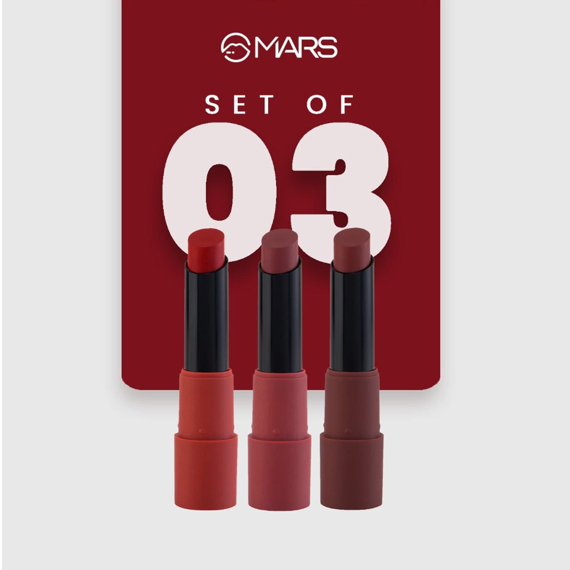 MARS Cosmetics Matte Lipsticks Box - 01 Reds and Maroons | Grocsy