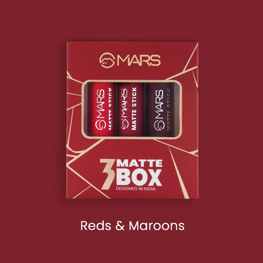 MARS Cosmetics Matte Lipsticks Box - 01 Reds and Maroons | Grocsy