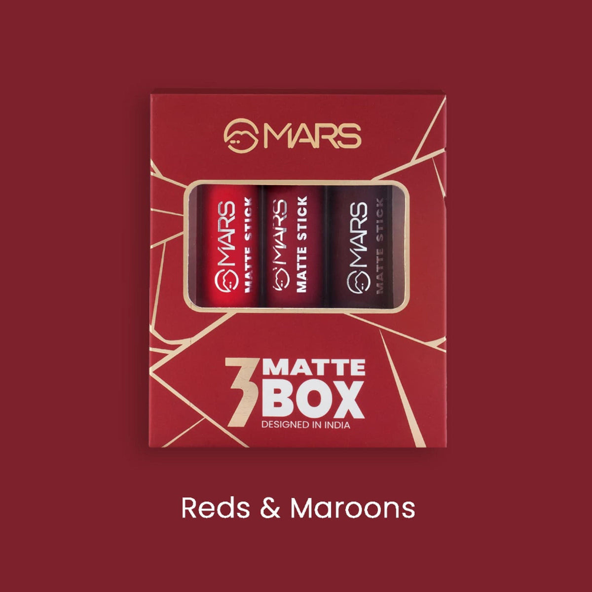 MARS Cosmetics Matte Lipsticks Box - 01 Reds and Maroons | Grocsy