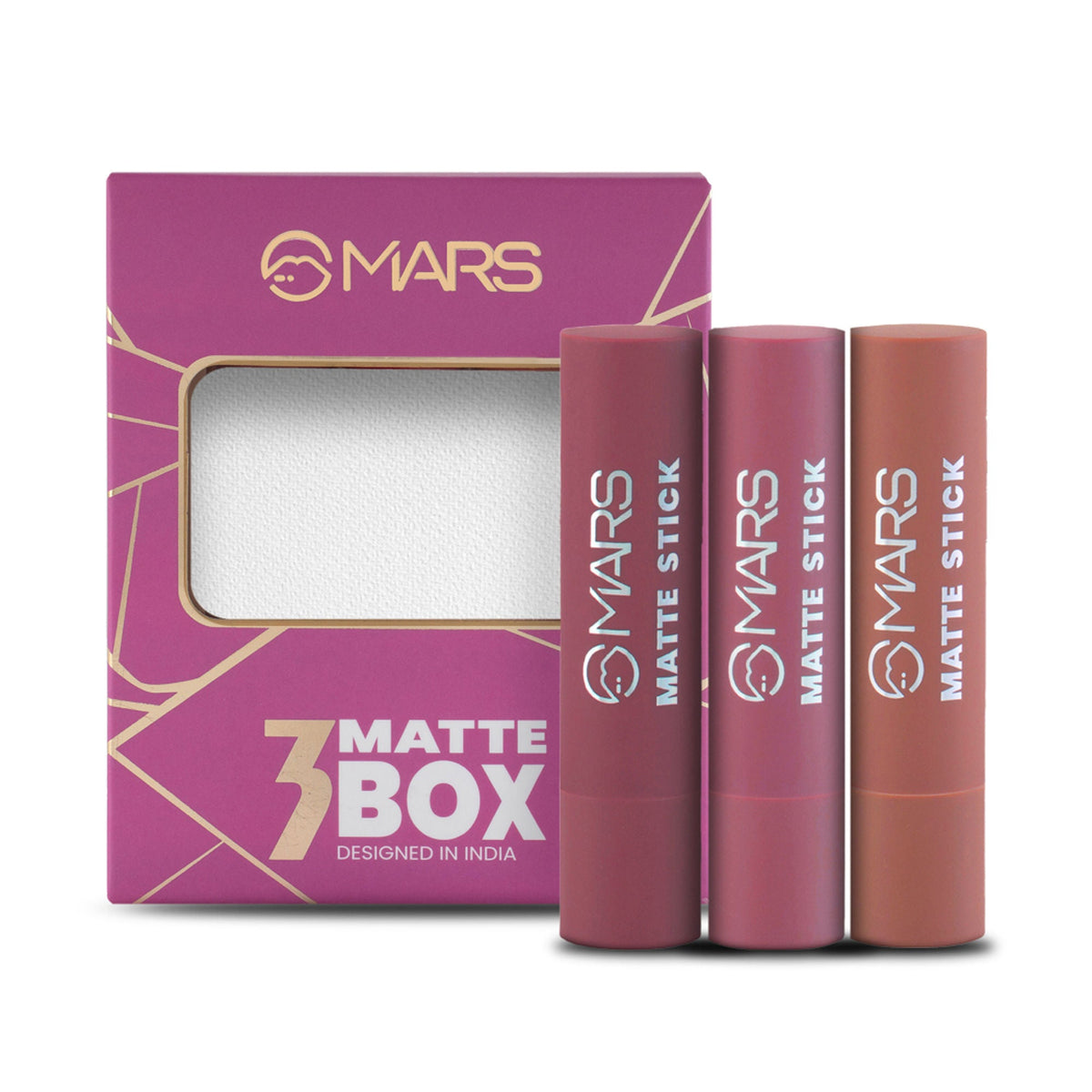 MARS Cosmetics Matte Lipsticks Box - 02 Peaches and Nudes | Grocsy