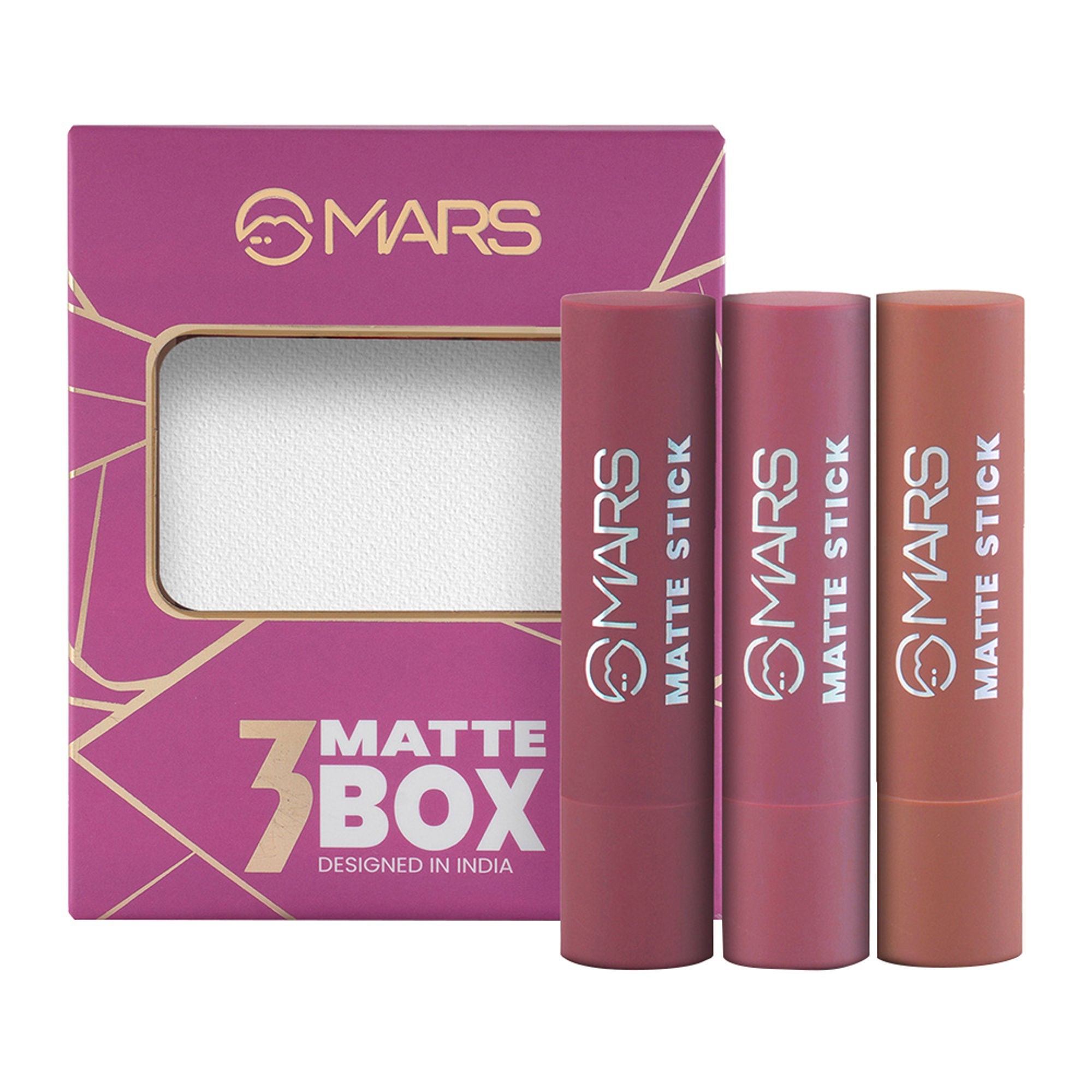 MARS Cosmetics Matte Lipsticks Box - 02 Peaches and Nudes | Grocsy