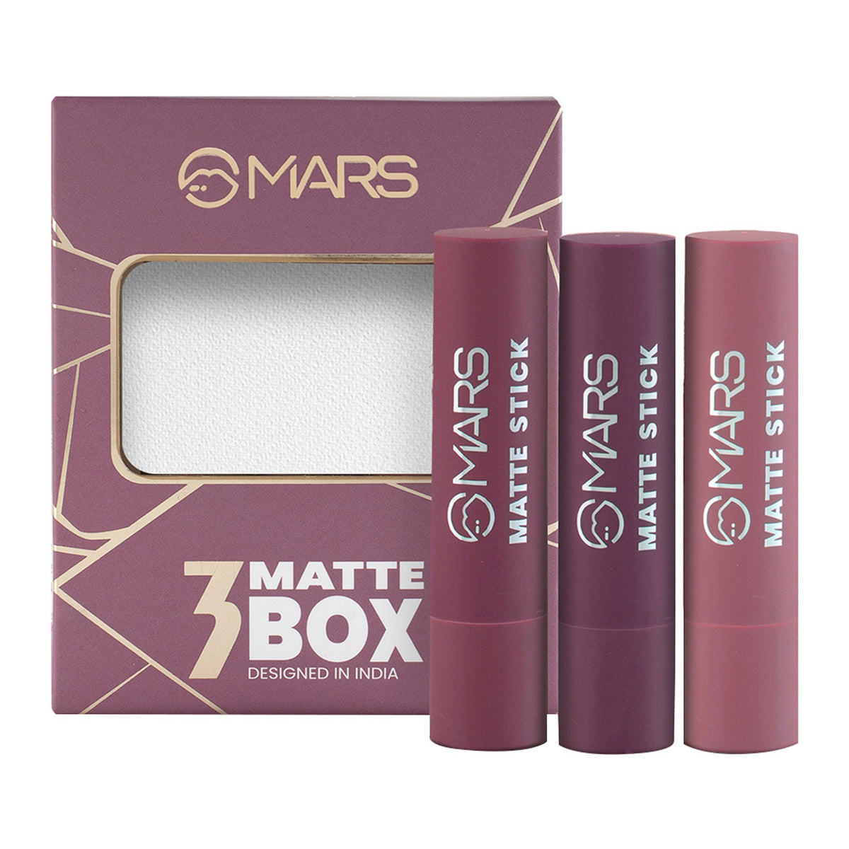 MARS Cosmetics Matte Lipsticks Box - 03 Plums | Grocsy