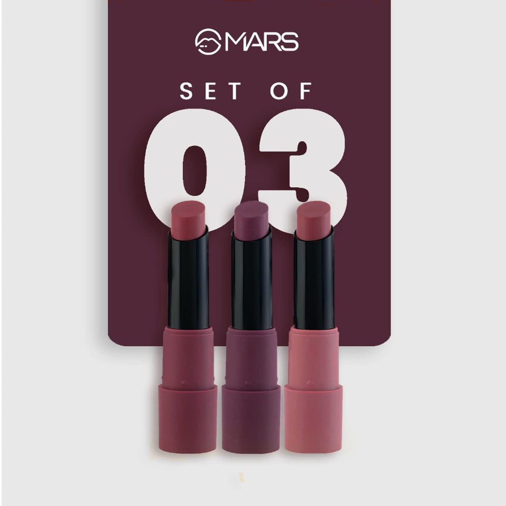 MARS Cosmetics Matte Lipsticks Box - 03 Plums | Grocsy