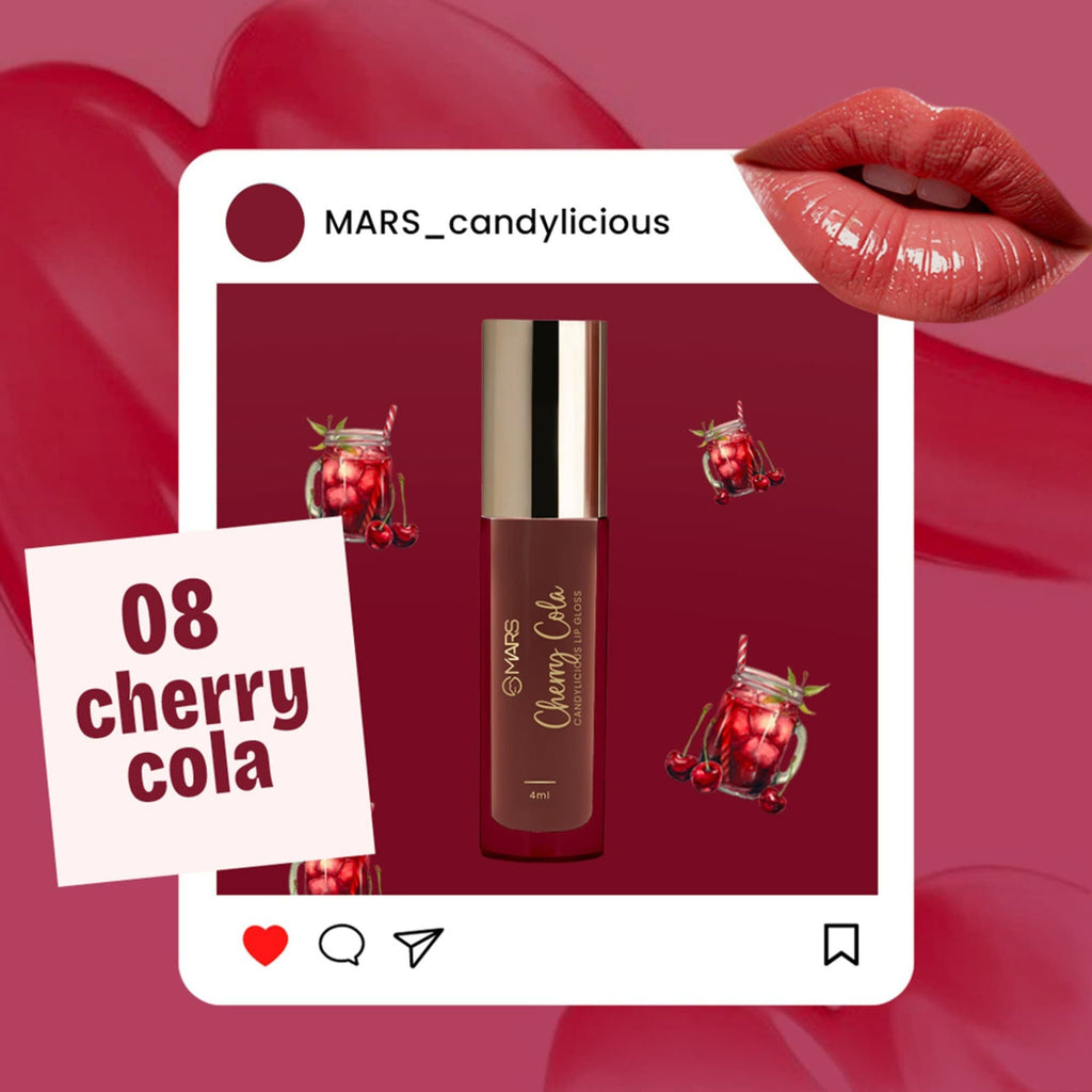 MARS Cosmetics Candylicious Colored Lip Gloss - Cherry Cola | Grocsy