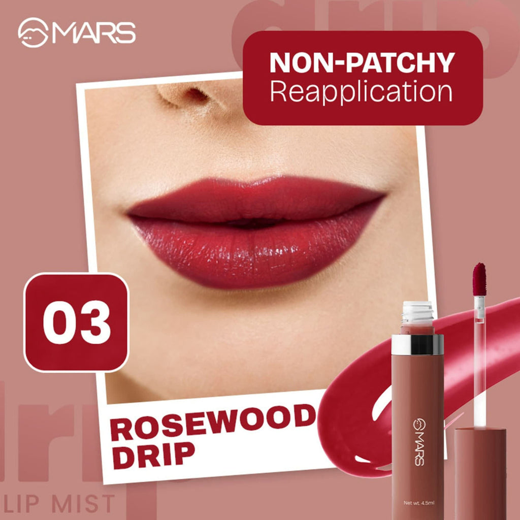 MARS Cosmetics Drip Lip Mist - 03 Rosewood Drip | Grocsy